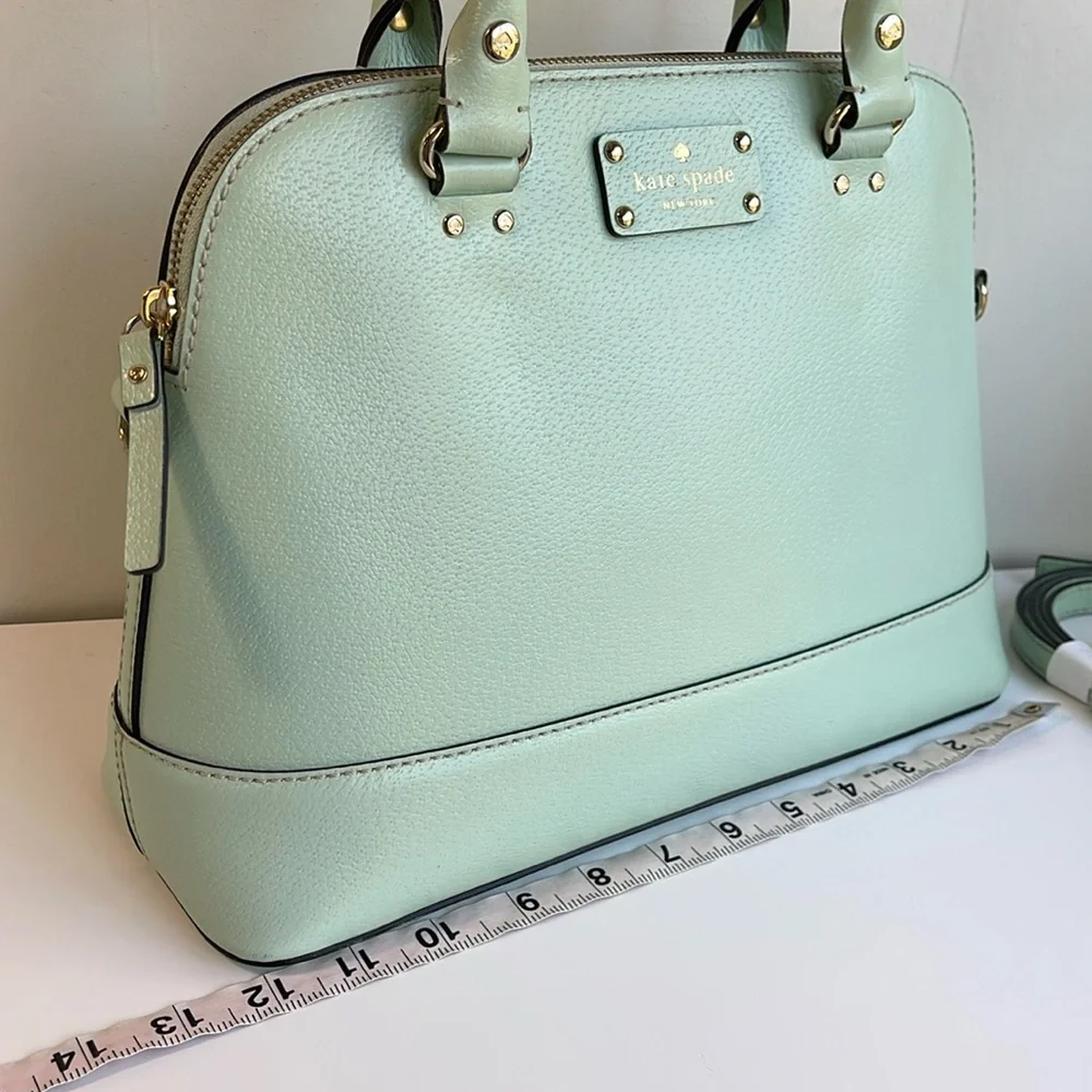 Kate Spade ♠️ Mint Green Genuine Leather Satchel Crossbody